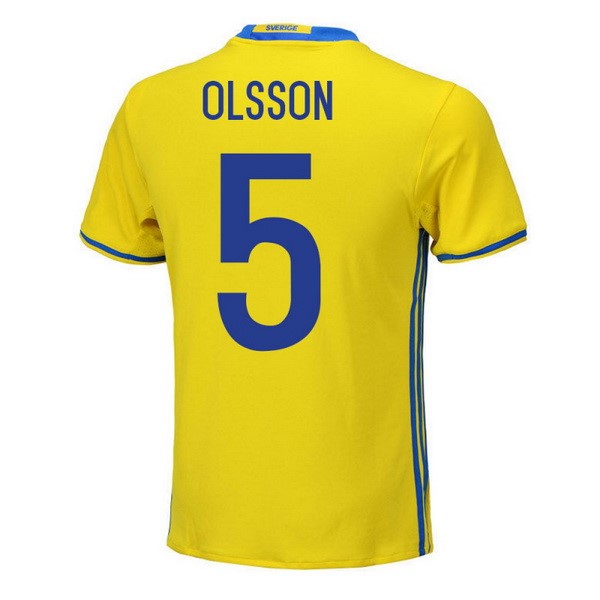 Camiseta Sweden 1ª Olsson 2018 Amarillo